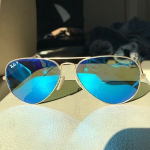Blue Polarized Ray Ban Aviators